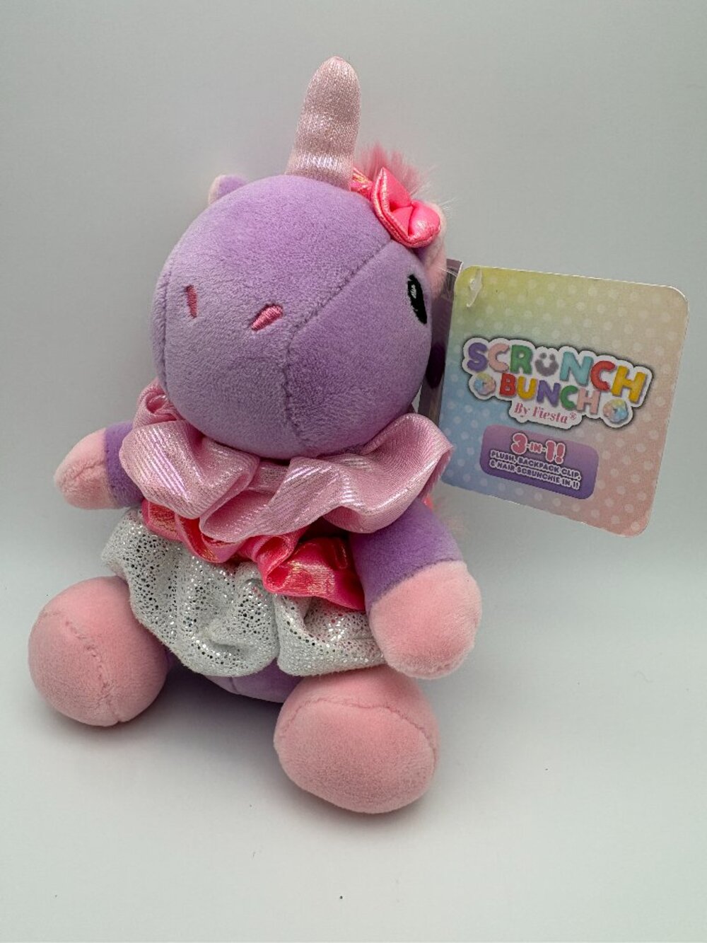 NWT Blossom the Unicorn Fiesta Scrunch Bunch Stuffie Clip 3 in 1 (SKU: 895TO)